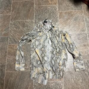 Stylish Snake Print Shirt Blouse
